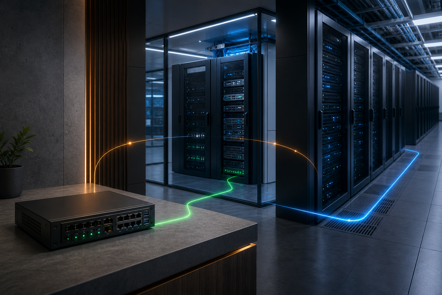 Lokale Telefonanlage und Serverressourcen in verschiedenen Rechenzentrumsumgebungen