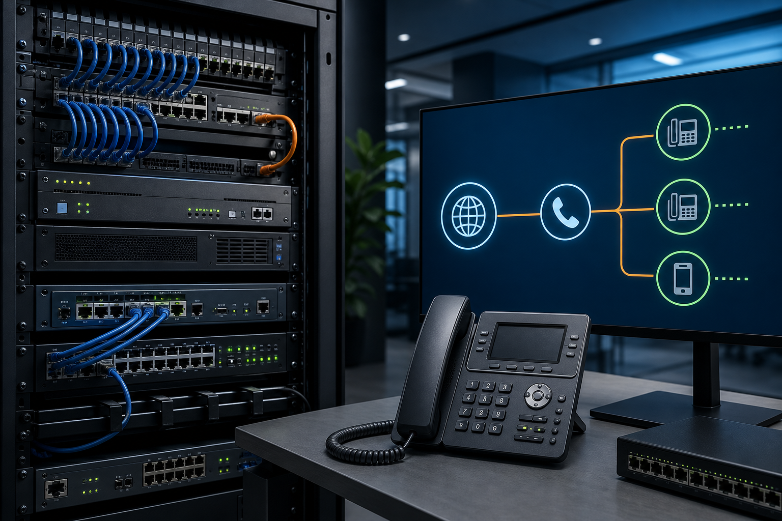 SIP-Anbindung verbindet das öffentliche Telefonnetz mit internen Endgeräten