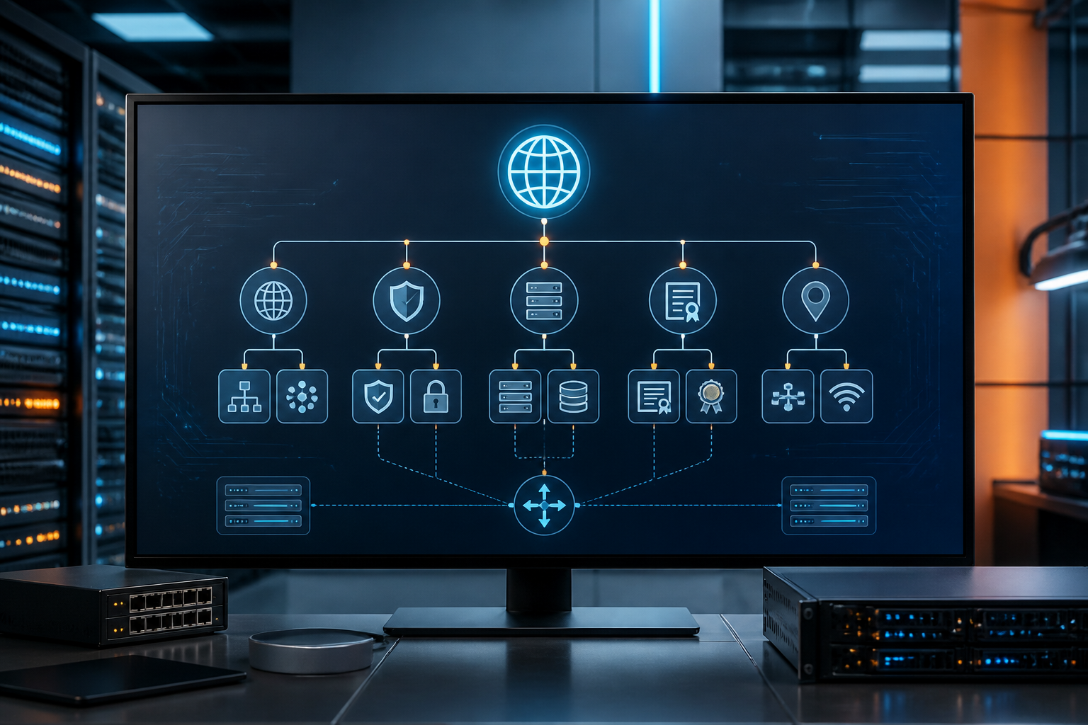 Übersicht für Domains, DNS, Zertifikate und Hosting-Verbindungen