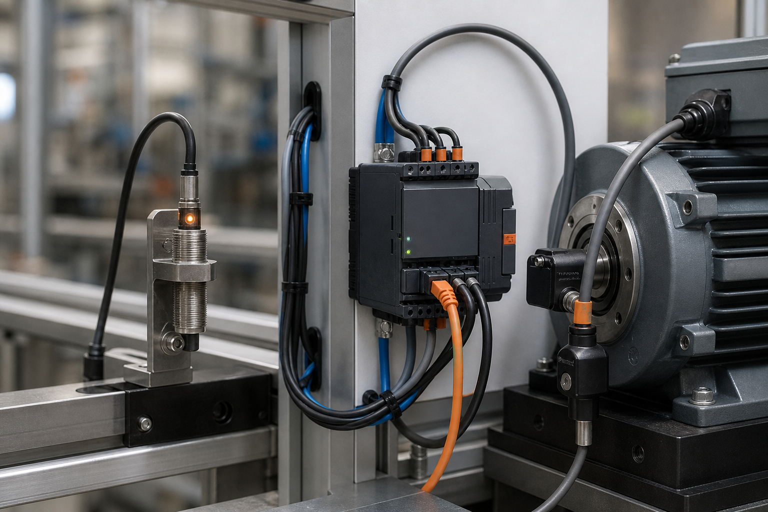 Sensoren und Steuerung verbinden eine Maschine mit einem digitalen System